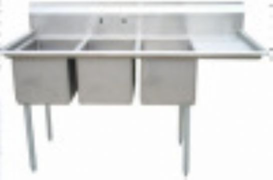 Stainless Steel Sink (No Space Between Compartments)